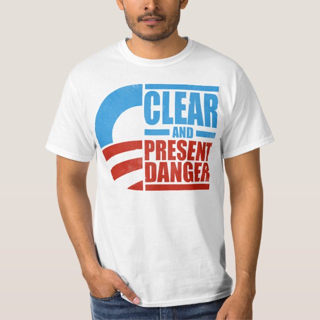 Camiseta Obama - prueba de riesgo claro y presente (Anverso)
