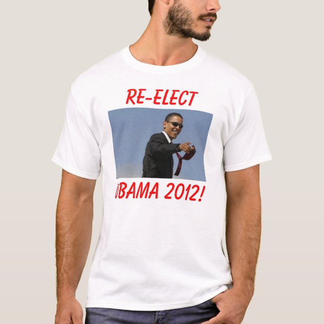 Camiseta ¡obama, REELIGE, OBAMA 2012! (Anverso)