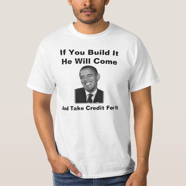 Camiseta Obama si usted lo construye Camisa-usted no (Anverso)