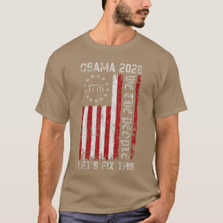 Camiseta Obama Vintage Flag Retro Patriotic 2028 Political 