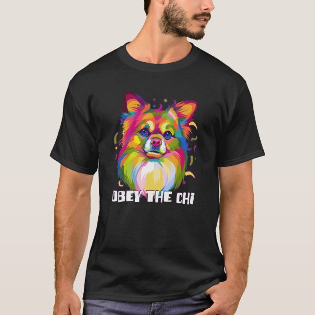 Camiseta Obedece al animal Chi Chihuahua Pun Chiwawa (Anverso)