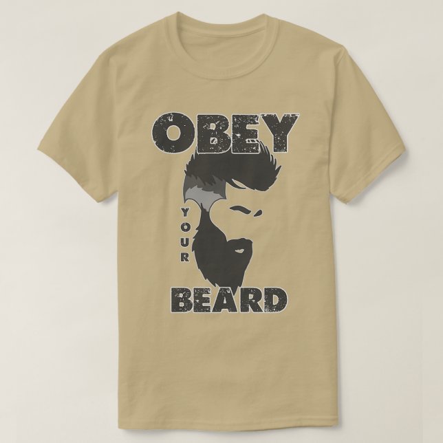Camiseta Obedece el diseño de barba (Diseño del anverso)