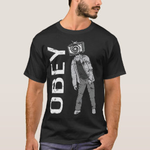 Camiseta Obedece TV Zombie Media Brainwash Televisión