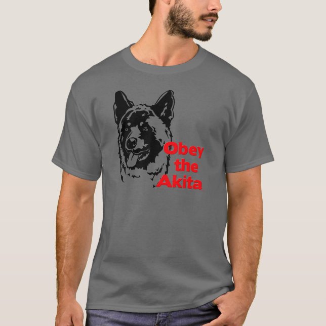 Camiseta Obedezca el Akita (Anverso)