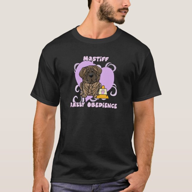 Camiseta Obediencia Brindle de la reunión del mastín de (Anverso)