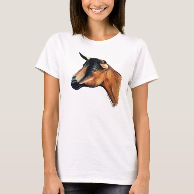 Camiseta Oberhasli Goat Art Shirt (Anverso)