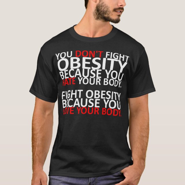Camiseta Obesidad de la lucha (Anverso)