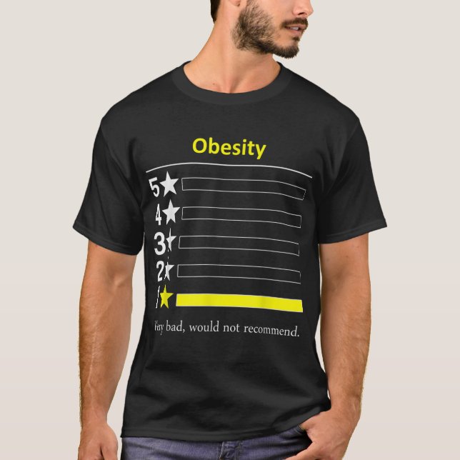 Camiseta Obesidad Muy mal no recomendaría T (Anverso)