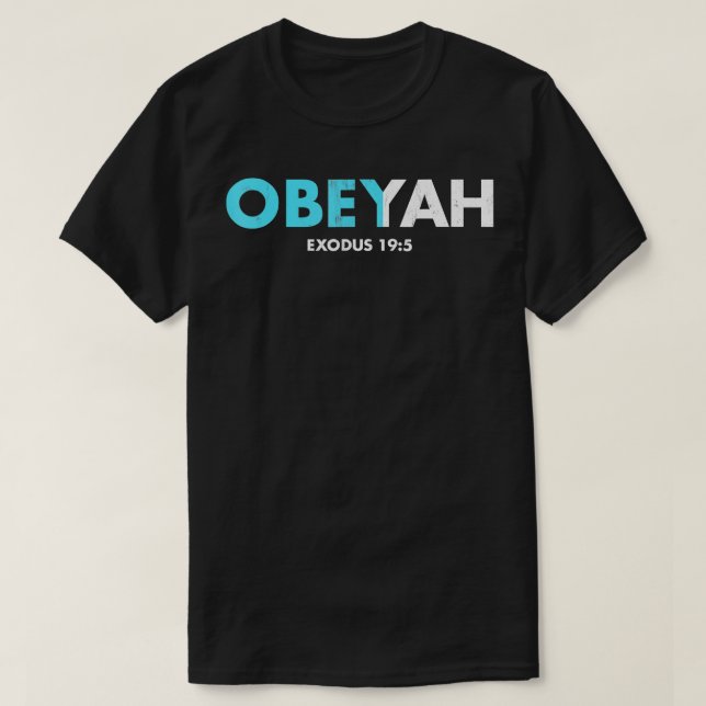 Camiseta Obeyah Obey Yah Dios cristiano raíces hebreas Movi (Diseño del anverso)