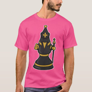 Camiseta Obispo de ajedrez con personal de ajedrez