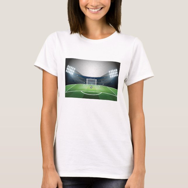 Camiseta Objetivo de paso de fútbol de fondo (Anverso)