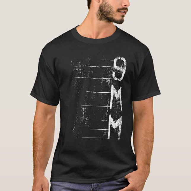 Camiseta Objetivo de rango de tiro de tiro de munición de 9 (Anverso)