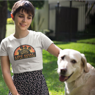 Camiseta Objetivo de vida retro acariciar a todos los perro