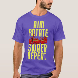 Camiseta Objetivo Rotar Barrido Repetir Gracioso Ax Lanzar