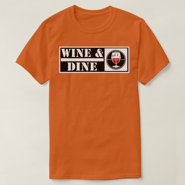 Camiseta Objetivo: vino y cena (Diseño del anverso)