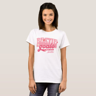Camiseta Objetivos de Mejor Amiga para Siempre Tipografía F
