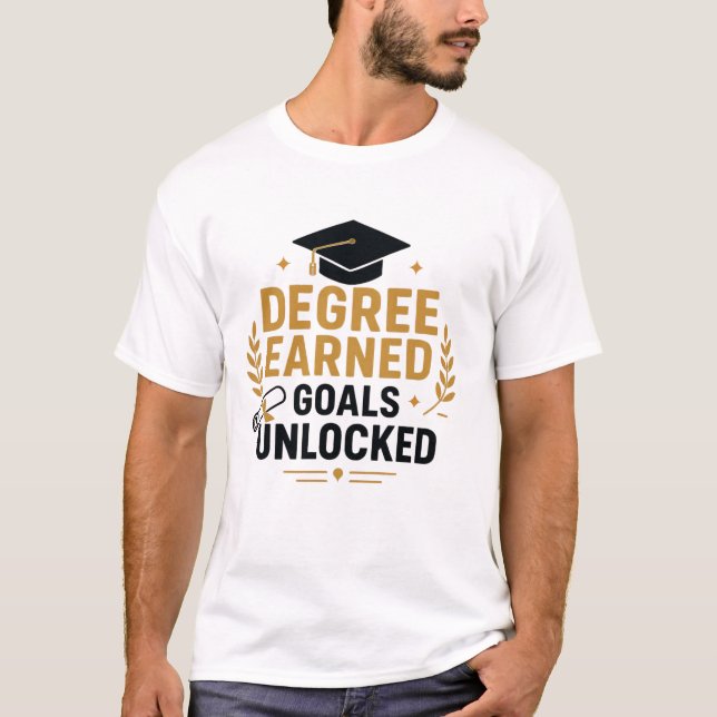 Camiseta Objetivos de Título Obtenido Desbloqueados Graduac (Anverso)