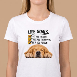 Camiseta Objetivos de vida acariciar a todos los perros div