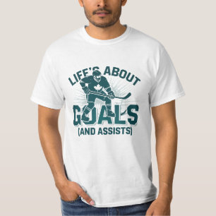 Camiseta "Objetivos y humor para el hockey sobre hielo: cam