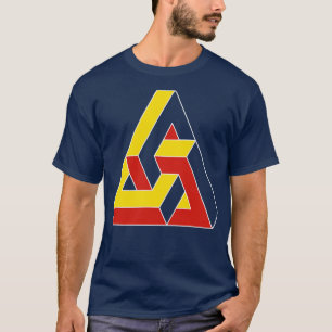 Camiseta Objeto triangular imposible de 3D