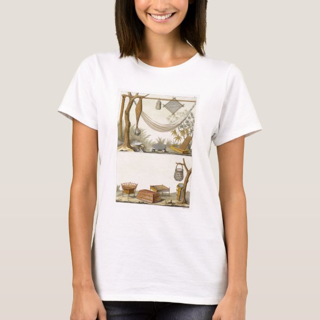 Camiseta Objetos pertenecientes a indios (grabado de colore (Anverso)