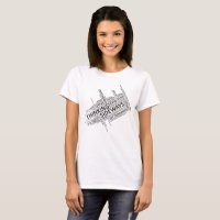 Camiseta oblicua de pensamiento para mujer de los