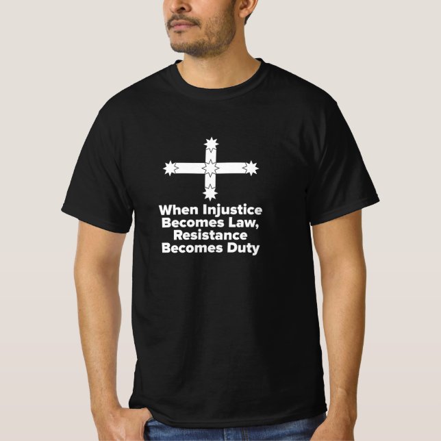 Camiseta Obligación de Resistencia a la Bandera de Eureka (Anverso)