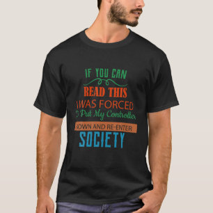 Camiseta Obligado A Bajar El Humor Gracioso De Mi Controlad