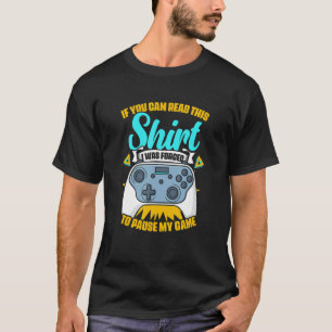 Camiseta Obligado A Pausar La Gama De Vídeo Del Controlador