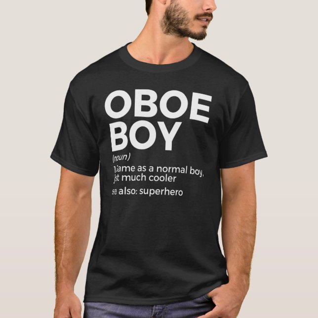 Camiseta Oboe Boy Definition Oboe Player 1 (Anverso)