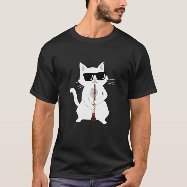 Camiseta Oboe de juego de gato (Anverso)