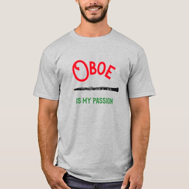 Camiseta Oboe Es Mi Jugador Oboista De Cita De Pasión (Anverso)
