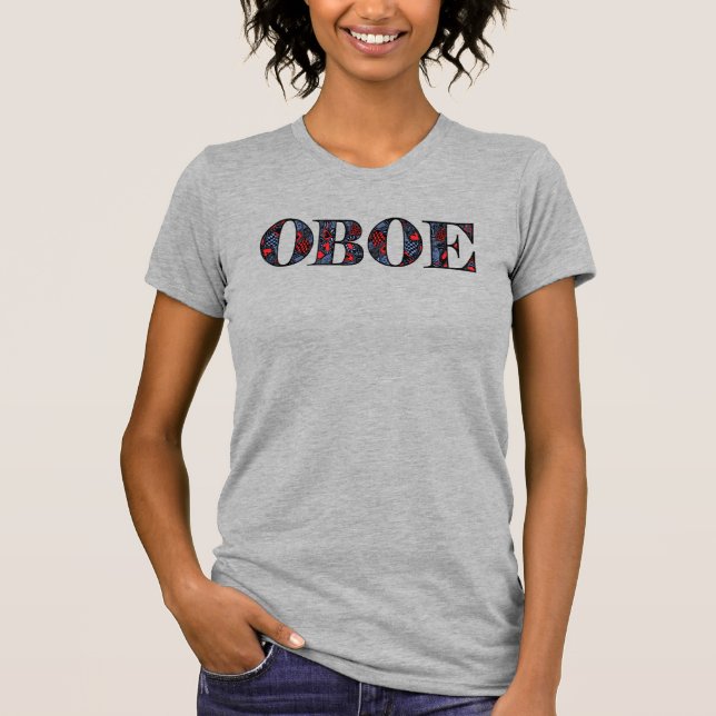 Camiseta Oboe Heart Text (Anverso)