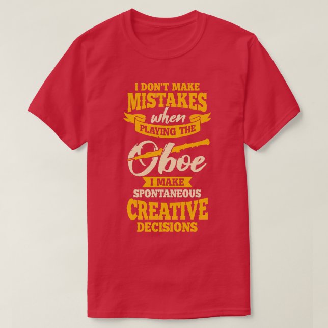 Camiseta Oboe Player Instrument Oboist Gift (Diseño del anverso)