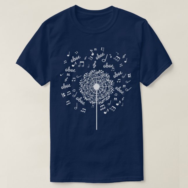 Camiseta Oboe Player Music Dandelion (Diseño del anverso)