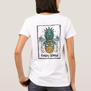 Camiseta Obra artística de Retro Coney Island Beach en ambo