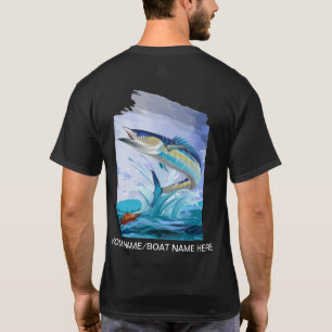 Camiseta Obra artística nueva de Wahoo Sport Fishing T-Shi