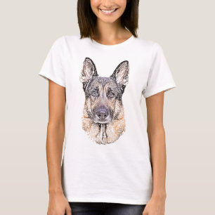 Camiseta Obra bosqueteada de Shepherd Dog en Alemania