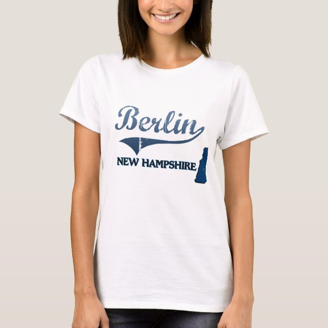 Camiseta Obra clásica de la ciudad de Berlín New Hampshire (Anverso)
