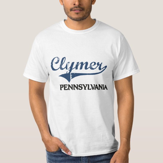 Camiseta Obra clásica de la ciudad de Clymer Pennsylvania (Anverso)