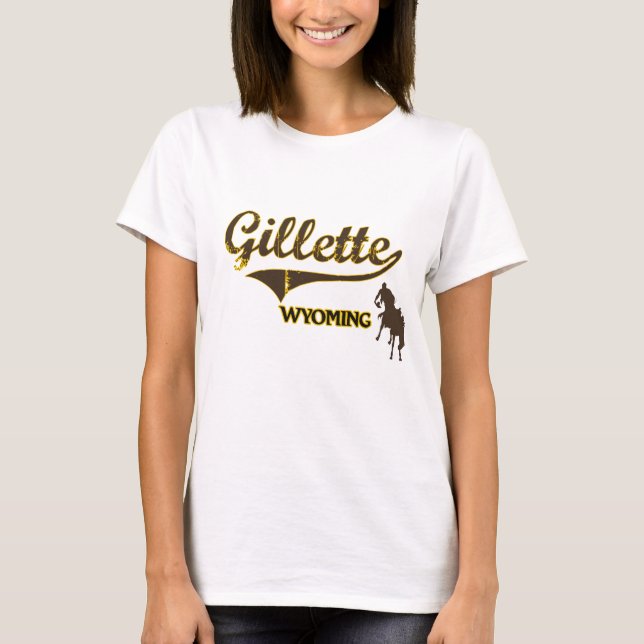 Camiseta Obra clásica de la ciudad de Gillette Wyoming (Anverso)