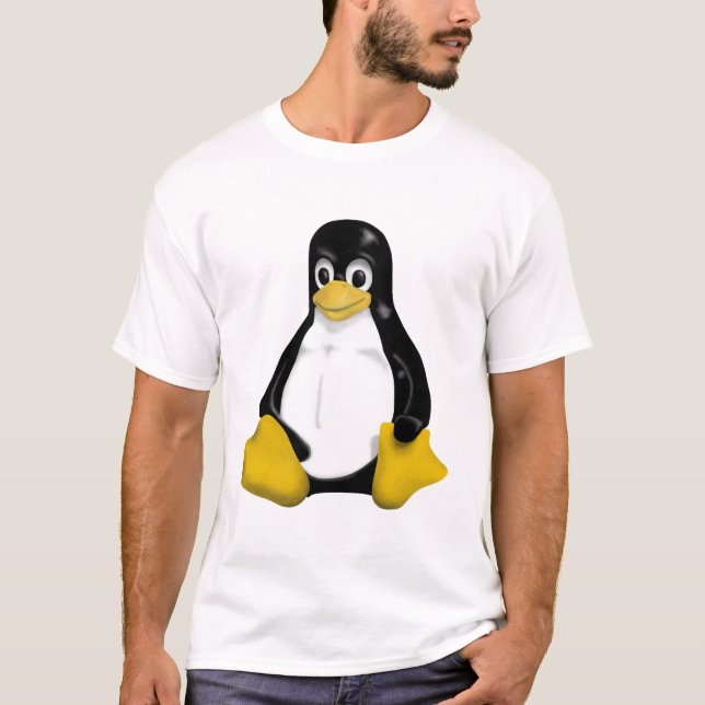 CAMISETA OBRA CLÁSICA ENORME DE LINUX TUX (Anverso)