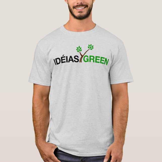 Camiseta Obra clásica verde de Ideias del LOGOTIPO (Anverso)