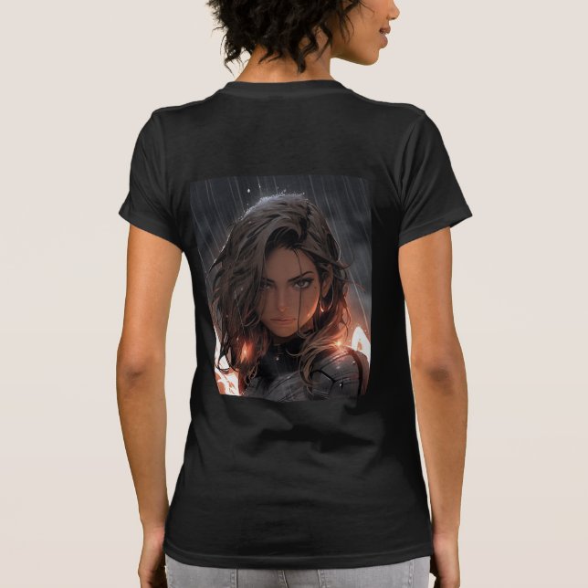 Camiseta Obra de Anime Battle Angel Alita. (Reverso)