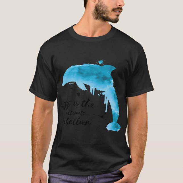 Camiseta Obra de arte abstracta de corazón de frutas. (Anverso)