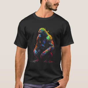 Camiseta Obra de arte colorida de gorilas Zoológico Goril