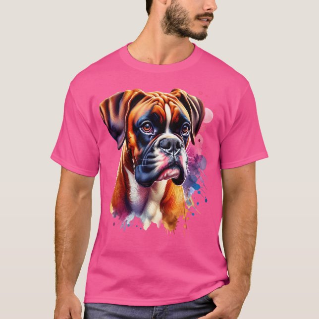 Camiseta Obra de arte de Boxer Dog (Anverso)