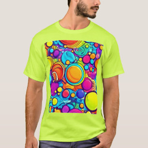 Camiseta Obra de arte de burbujas abstractas vibrantes