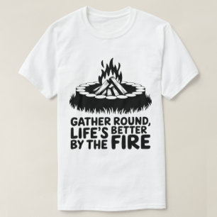 Camiseta Obra de arte de camping alrededor del fuego silves