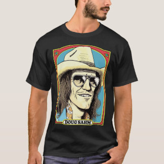 Camiseta Obra de arte de fans del Ilustracion Doug Sahm Ret